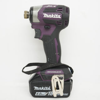 makita マキタ 18V 6.0Ah 充電式インパクトドライバ オーセンティックパープル ケース・充電器・バッテリ2個セット TD173DGXAP 中古