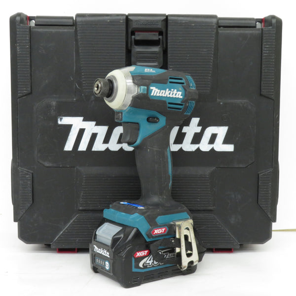 makita マキタ 40Vmax 2.5Ah 充電式インパクトドライバ 青 ケース・充電器・バッテリ1個セット TD001G 中古美品