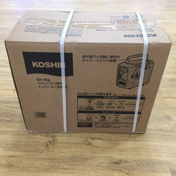 KOSHIN 工進 発電機 KOSHIN 工進 0.9kVA カセットガス式インバーター発電機 GV-9ig GV-9IG-AAA-0 未開封品 未使用品