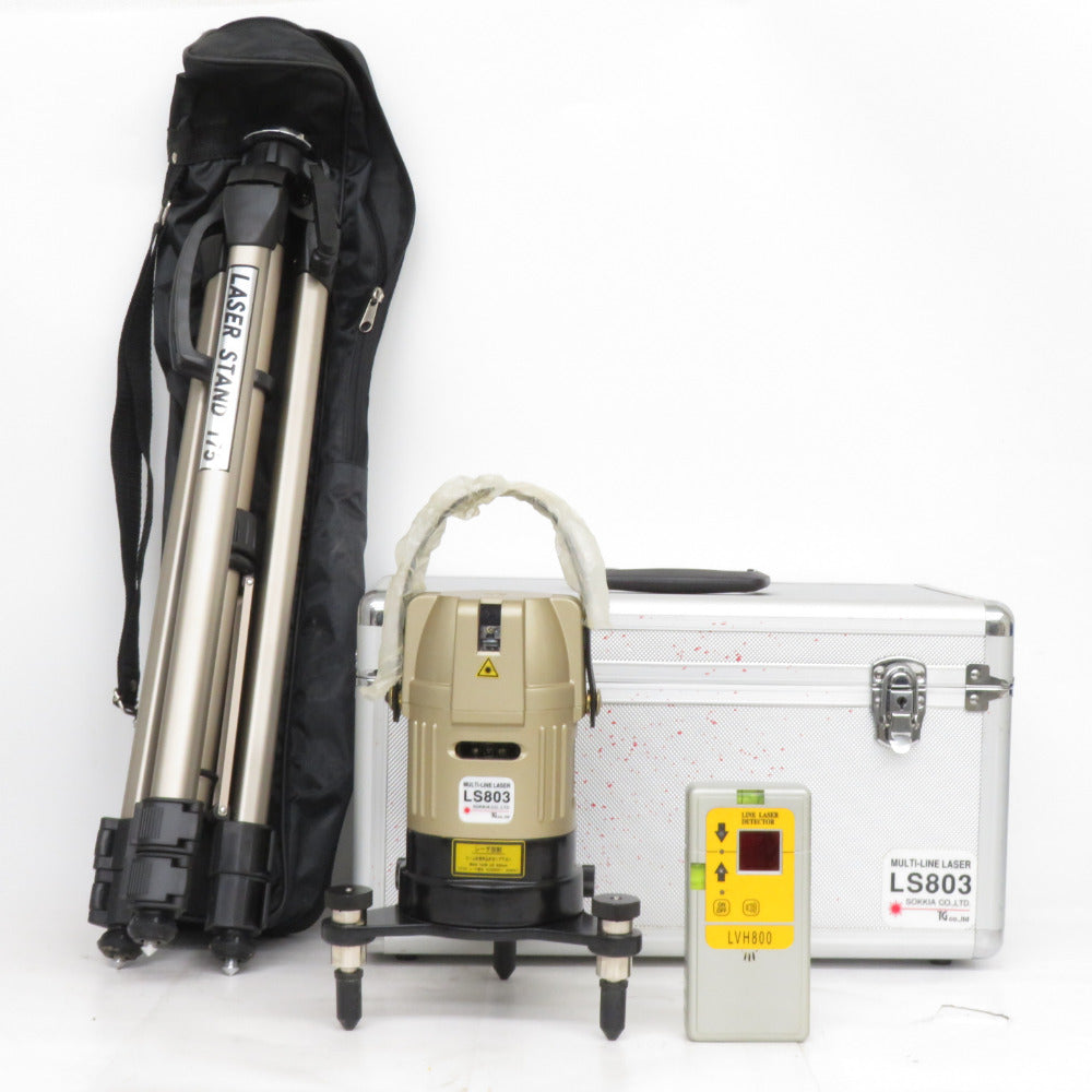 SOKKIA ソキア レーザー墨出器 赤色レーザー 縦・横・両縦 ケース・受光器・三脚付 LS803 中古美品 【工具専門店 テイクハンズ金沢野々市店】 SOKKIA ソキア レーザー墨出器 赤色レーザー 縦・横・両縦 ケース