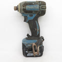 makita マキタ 14.4V 3.0Ah 充電式インパクトドライバ 青 ケース・バッテリ2個付 充電器欠品 軸ブレあり TD138D 中古