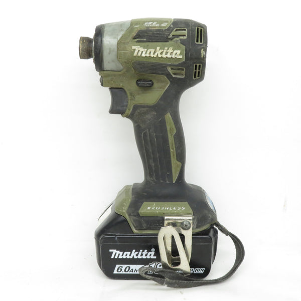 makita マキタ 18V 6.0Ah 充電式インパクトドライバ オリーブ ケース・充電器・バッテリ2個セット TD173DRGXO 中古