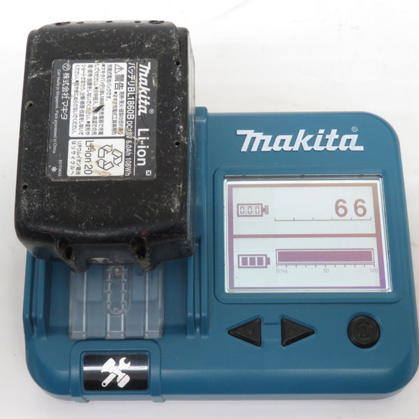 makita マキタ 18V 6.0Ah 充電式インパクトドライバ オリーブ ケース・充電器・バッテリ2個セット TD173DRGXO 中古