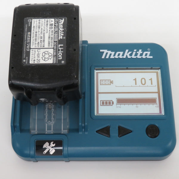 makita マキタ 18V 6.0Ah Li-ionバッテリ 残量表示付 雪マーク付 充電回数101回 BL1860B A-60464 中古