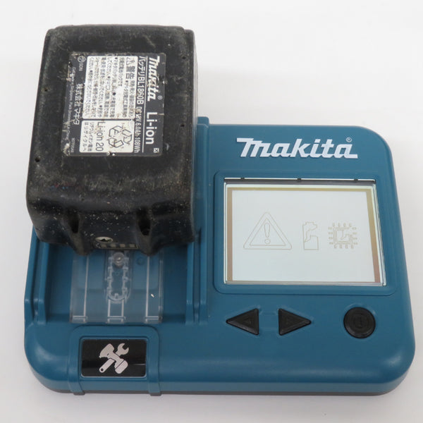 makita マキタ 18V 6.0Ah Li-ionバッテリ 残量表示付 雪マーク付 充電回数142回 残量表示ボタン破れあり BL1860B A-60464 中古