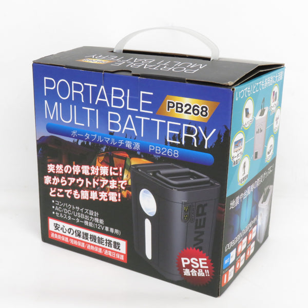 Mitsukin 三金商事 26.8Ah ポータブルマルチ電源 AC/DC/USB出力対応 ブラック PB268-BK 未使用品