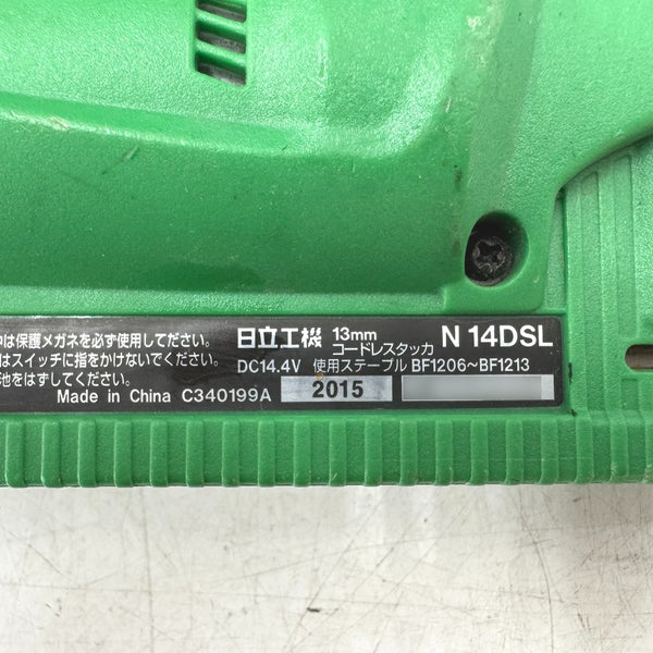 日立工機 HiKOKI ハイコーキ 14.4V対応 12×13mm コードレスタッカ 本体のみ N14DSL(NK) 中古