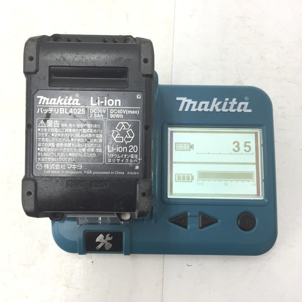 makita マキタ 40Vmax 2.5Ah Li-ionバッテリ 残量表示付 雪マーク付 充電回数35回 BL4025 A-69923 中古