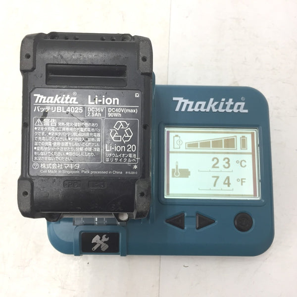 makita マキタ 40Vmax 2.5Ah Li-ionバッテリ 残量表示付 雪マーク付 充電回数35回 BL4025 A-69923 中古
