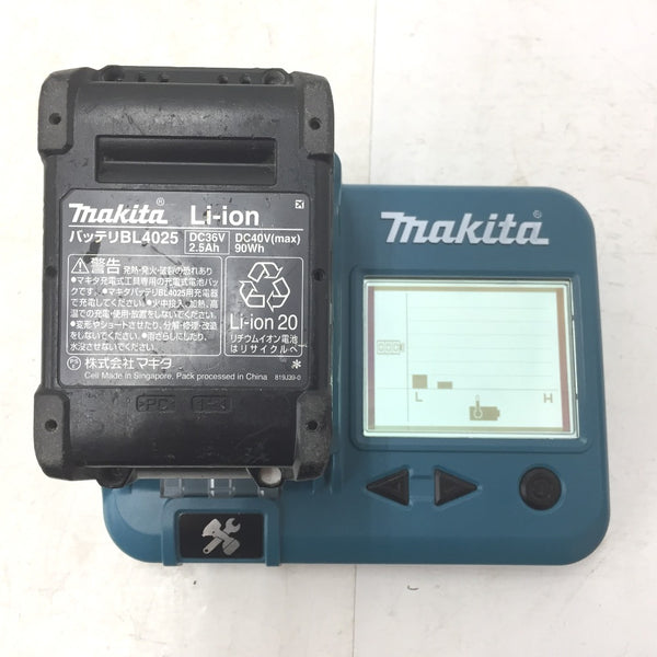 makita マキタ 40Vmax 2.5Ah Li-ionバッテリ 残量表示付 雪マーク付 充電回数35回 BL4025 A-69923 中古