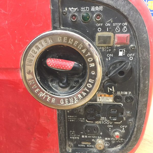 shindaiwa 新ダイワ やまびこ 1.6kVA インバータ発電機 ガソリンエンジン 燃料コックぐらつき・ゴム足欠損など IEG1600M-Y 中古
