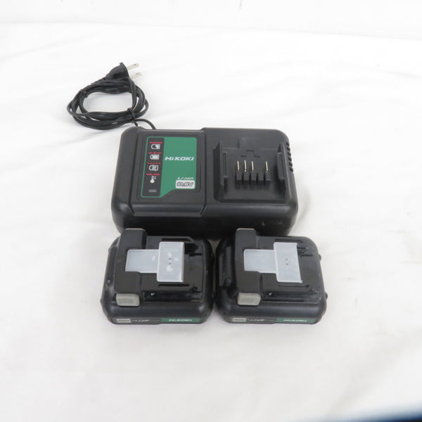 HiKOKI ハイコーキ 10.8V 4.0Ah コードレスインパクトドライバ アグレッシブグリーン ケース・充電器・バッテリ2個セット WH12DCA(2LS) 中古