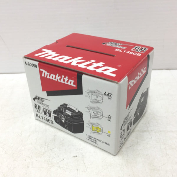 makita マキタ 14.4V 6.0Ah Li-ionバッテリ 残量表示付 雪マーク付 充電回数1回 BL1460B A-60660 美品