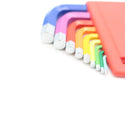 PB SWISS TOOLS ボール付ロングレインボーレンチセット L型六角棒レンチ 9本組 ホルダー付 PB 212 LH RB 中古美品