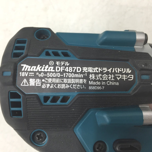 makita マキタ 18V 6.0Ah 充電式ドライバドリル ケース・充電器・バッテリ2個セット DF487DRGX 中古美品