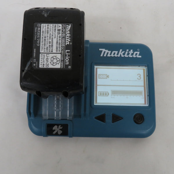 makita マキタ 18V 6.0Ah リチウムイオンバッテリ 残量表示付 雪マーク付 充電回数3回 BL1860B A-60464 中古