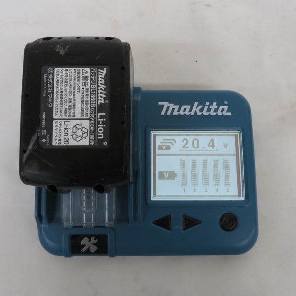 makita マキタ 18V 6.0Ah リチウムイオンバッテリ 残量表示付 雪マーク付 充電回数3回 BL1860B A-60464 中古