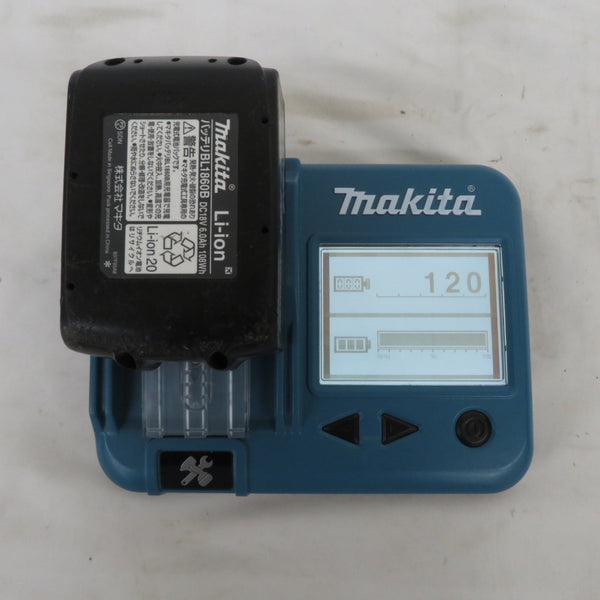 makita マキタ 18V 6.0Ah リチウムイオンバッテリ 残量表示付 雪マーク付 充電回数120回 BL1860B A-60464 中古