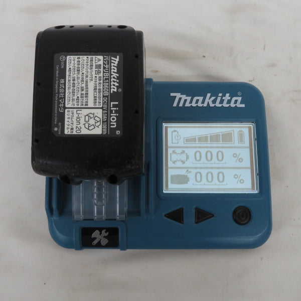 makita マキタ 18V 6.0Ah リチウムイオンバッテリ 残量表示付 雪マーク付 充電回数120回 BL1860B A-60464 中古