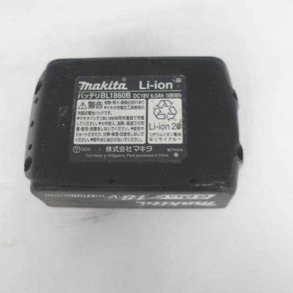 makita マキタ 18V 6.0Ah リチウムイオンバッテリ 残量表示付 雪マーク付 充電回数28回 BL1860B A-60464 中古