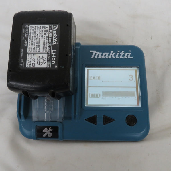 makita マキタ 18V 6.0Ah リチウムイオンバッテリ 残量表示付 雪マーク付 充電回数2回 BL1860B A-60464 中古