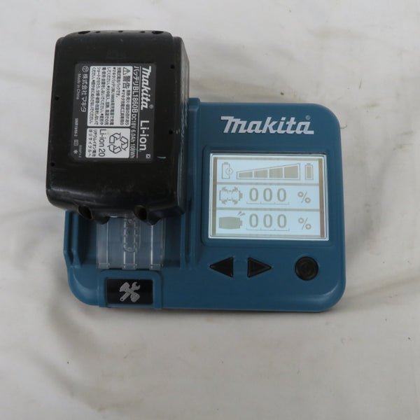 makita マキタ 18V 6.0Ah リチウムイオンバッテリ 残量表示付 雪マーク付 充電回数2回 BL1860B A-60464 中古
