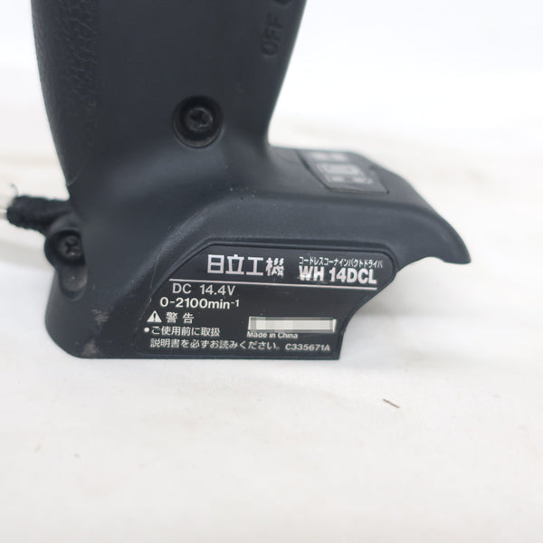 日立工機 HiKOKI ハイコーキ 14.4V対応 コードレスコーナインパクトドライバ 本体のみ ケース付 WH14DCL(NN) 中古
