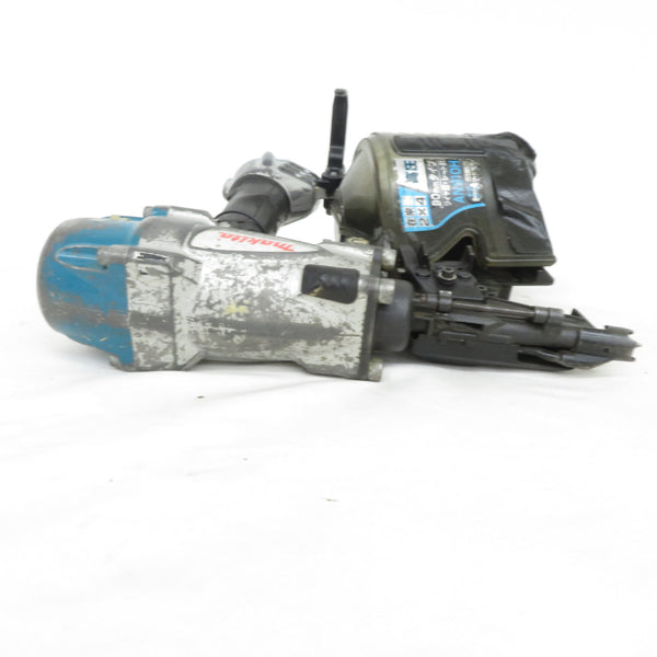 makita マキタ 90mm 高圧エア釘打 ワイヤ90mm シート65mm マガジン割れ・補修あとあり 本体のみ AN910H 中古