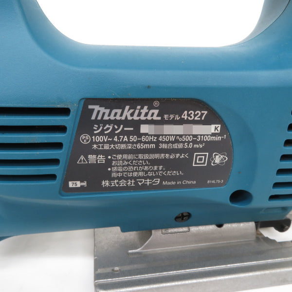makita マキタ 100V 65mm ジグソー 平行定規・ブレード付 4327 中古