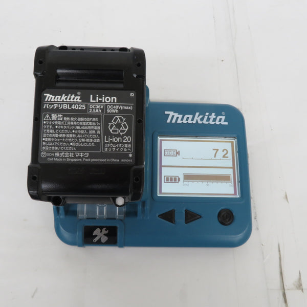 makita マキタ 40Vmax 2.5Ah リチウムイオンバッテリ 残量表示付 雪マーク付 充電回数72回 BL4025 A-69923 中古