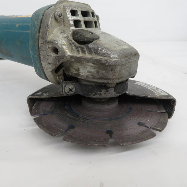makita マキタ 100V 100mm ディスクグラインダ 低速高トルク レバースイッチ ロックナットレンチ欠品 9533BL 中古