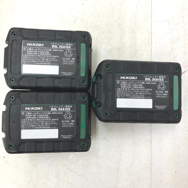 HiKOKI ハイコーキ マルチボルト18V コードレスインパクトドライバ ストロングブラック 充電器なしモデル ケース・バッテリ3個セット WH18DE(3XNBZ) 未使用品