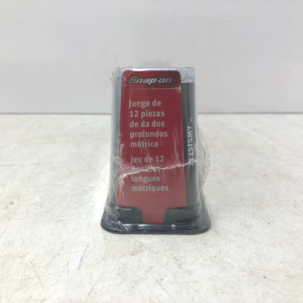 SnapOn スナップオン 3/8“ ディープソケットセット 6角 ミリサイズ 8～19mm 計12個セット シュリンクヤブレあり 212SFSMY 未開封品