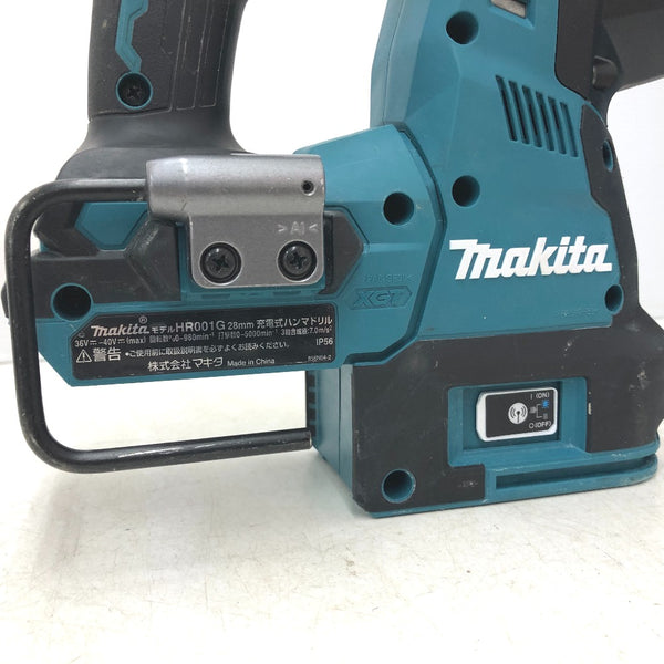 makita マキタ 40Vmax対応 28mm 充電式ハンマドリル SDSプラス 青 無線連動対応 ケース付 HR001GZK 中古美品