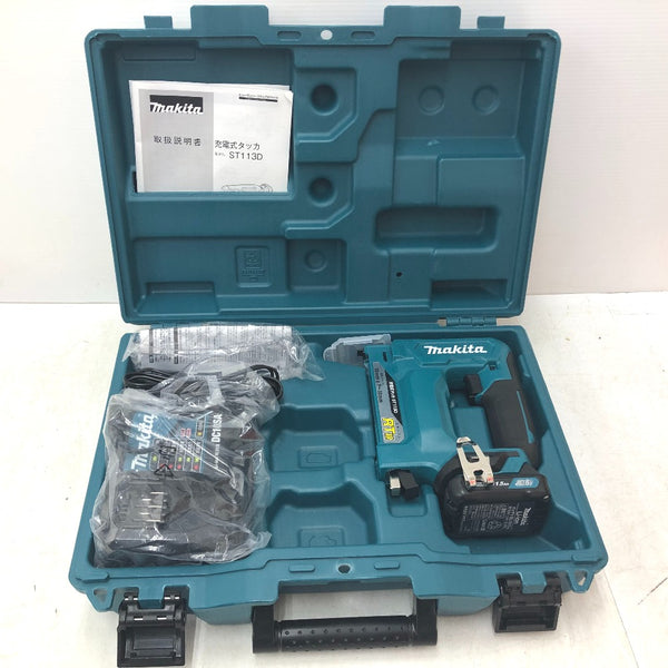 makita マキタ 10.8V 1.5Ah 充電式タッカ RT線7～10mm対応 ケース・充電器・バッテリ1個セット ST113DSH 中古美品