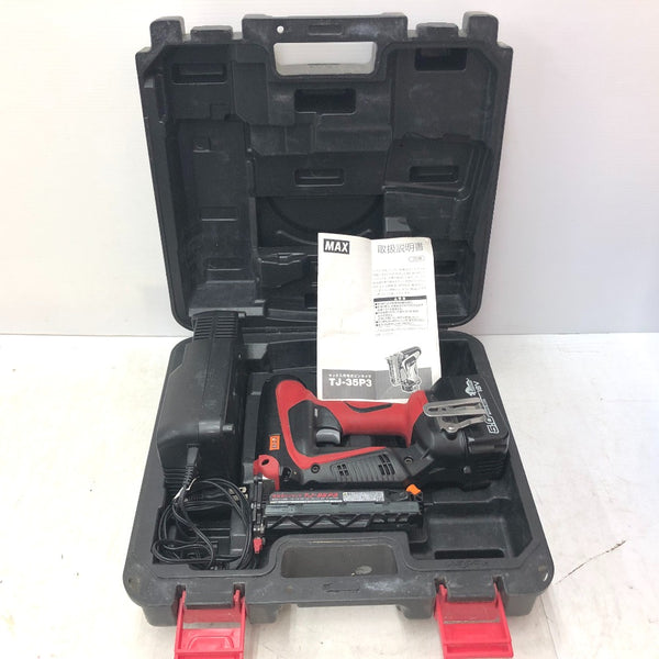 MAX マックス 18V 5.0Ah 35mm 充電式ピンネイラ ピン釘打機 ケース・充電器・バッテリ1個セット TJ-35P3-BC 中古