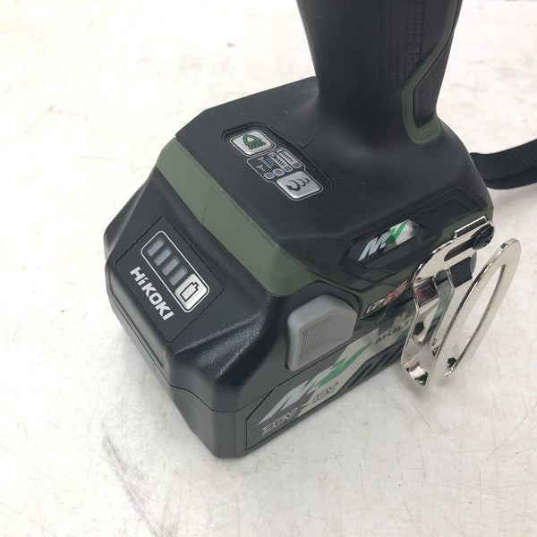 HiKOKI ハイコーキ マルチボルト36V 2.5Ah コードレスインパクトドライバ フォレストグリーン ケース・充電器・バッテリ2個セット WH36DC(2XPG) 中古美品