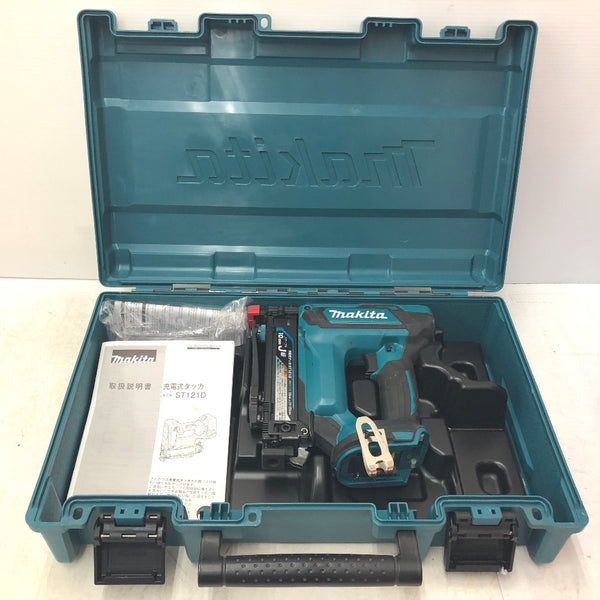 makita マキタ 18V対応 10×25mm 充電式タッカ J線ステープル専用 本体のみ ケース付 ST121DZK 中古