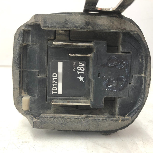 makita マキタ 18V 6.0Ah 充電式インパクトドライバ 黒 ケース・充電器・バッテリ2個セット 手元スイッチ不良・ライト不点灯 TD171DRGXB 中古