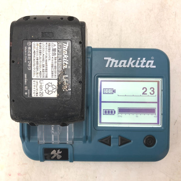 makita マキタ 18V 6.0Ah 充電式インパクトドライバ 黒 ケース・充電器・バッテリ2個セット 手元スイッチ不良・ライト不点灯 TD171DRGXB 中古