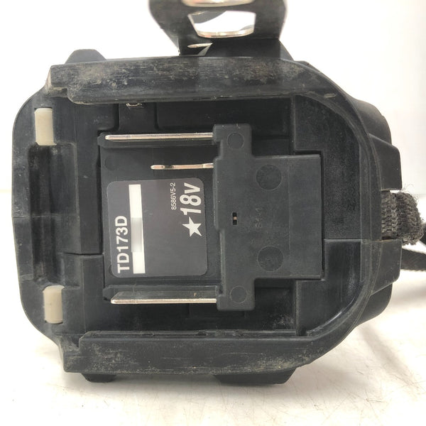 makita マキタ 18V 6.0Ah 充電式インパクトドライバ 黒 ケース・充電器・バッテリ2個セット バッテリ残量表示ボタンシールはがれ TD173DRGXB 中古