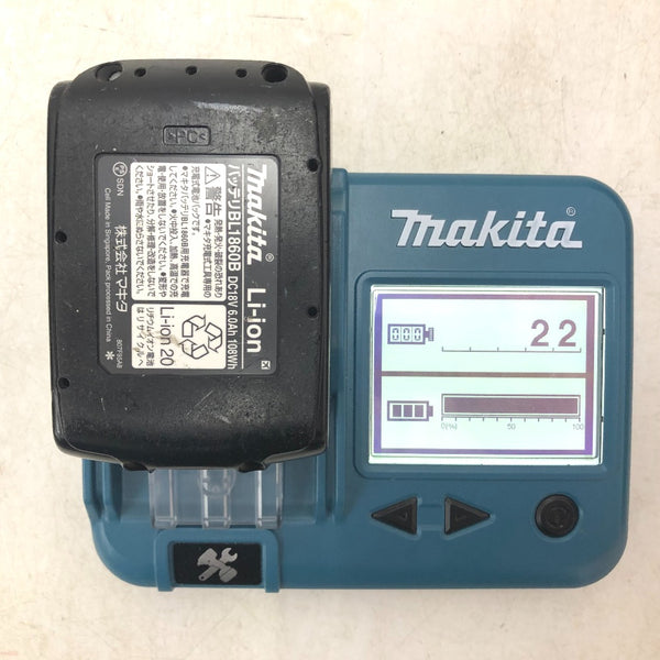 makita マキタ 18V 6.0Ah 充電式インパクトドライバ 青 ケース・充電器・バッテリ2個セット TD172DRGX 中古