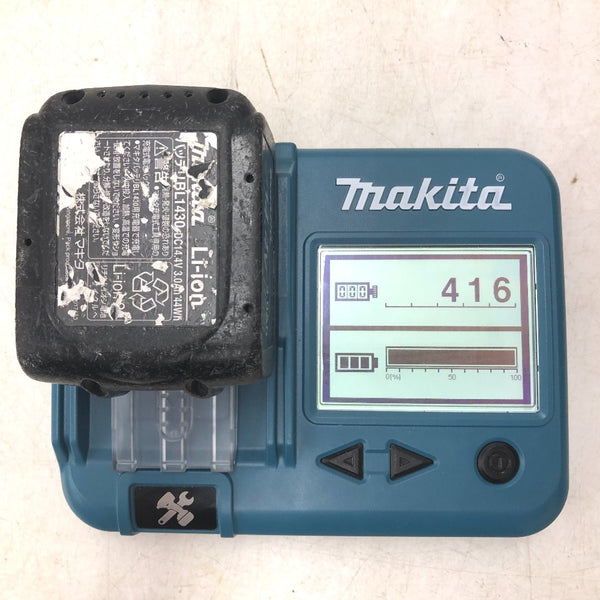 makita マキタ 14.4V 3.0Ah 充電式インパクトドライバ オーセンティックブラウン ケース・充電器・バッテリ2個セット ライト不点灯 TD161D 中古
