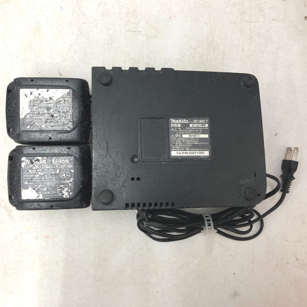 makita マキタ 14.4V 3.0Ah 充電式インパクトドライバ オーセンティックブラウン ケース・充電器・バッテリ2個セット ライト不点灯 TD161D 中古