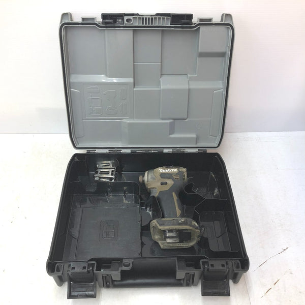 makita マキタ 18V対応 充電式インパクトドライバ オリーブ 本体のみ ケース付 ストラップ欠品 TD173D 中古