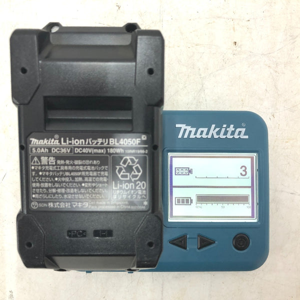 makita マキタ 40Vmax 5.0Ah Li-ionバッテリ 残量表示付 充電回数3回 BL4050F A-72372 中古美品