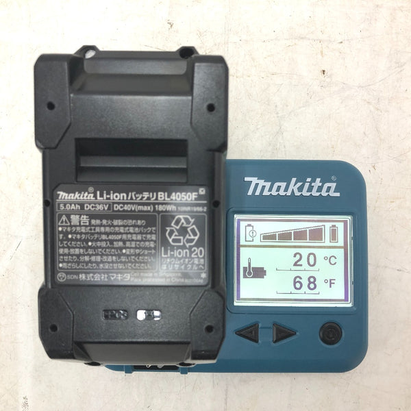 makita マキタ 40Vmax 5.0Ah Li-ionバッテリ 残量表示付 充電回数3回 BL4050F A-72372 中古美品