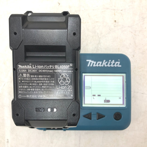 makita マキタ 40Vmax 5.0Ah Li-ionバッテリ 残量表示付 充電回数3回 BL4050F A-72372 中古美品