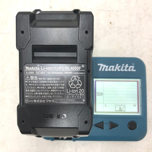 makita マキタ 40Vmax 5.0Ah Li-ionバッテリ 残量表示付 充電回数3回 BL4050F A-72372 中古美品
