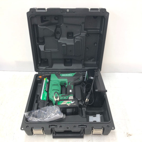 HiKOKI ハイコーキ マルチボルト36V 2.5Ah コードレス仕上釘打機 フィニッシュネイラ ケース・充電器・バッテリ1個セット NT3640DA(XPZ) 中古美品